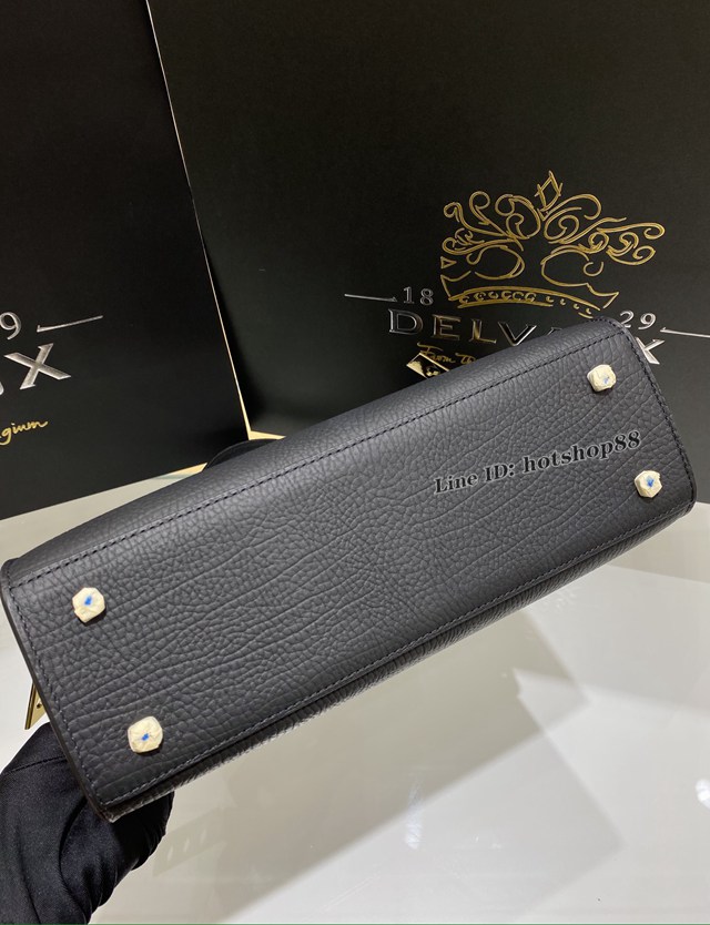 Delvaux全新TM系列比利時牛勁紋小牛皮雙用斜挎包 德爾沃專櫃tempete大號手提肩背女包 bxs1132